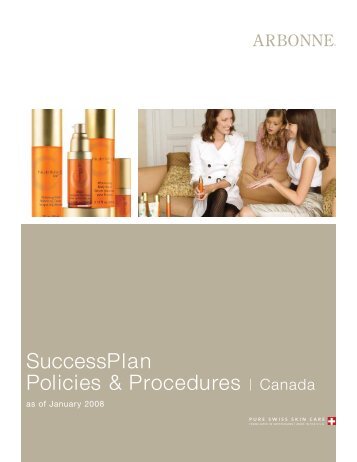 SuccessPlan Policies & Procedures | Canada - Arbonne