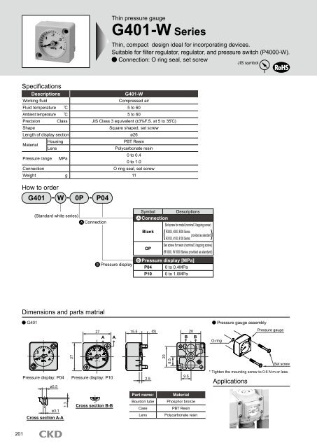 CKD pressure gauges - BIBUS France