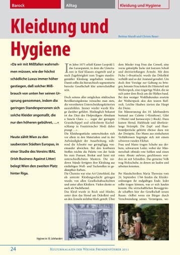 Barock Kleidung und Hygiene Alltag