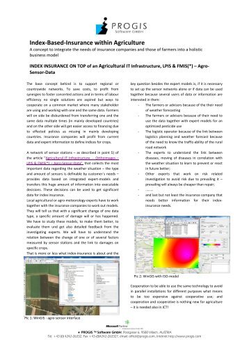 Index-Based-Insurance within Agriculture - PROGIS Software AG