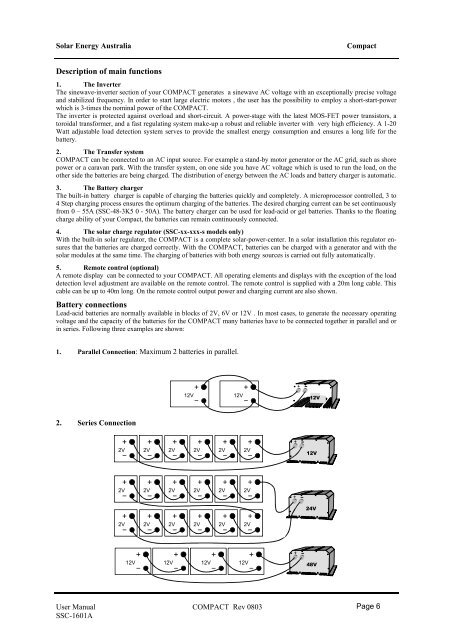 Compact Manual 0303 - Solar Energy Australia