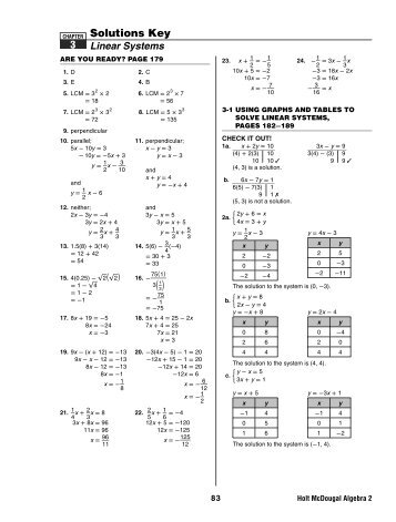 Algebra 2 Ch 3 solutions key a2_ch_3_solutions_key.pdf - Peninsula