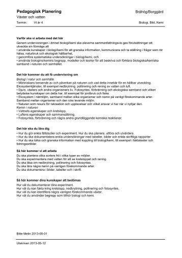 biologi/kemi - Staffanstorp