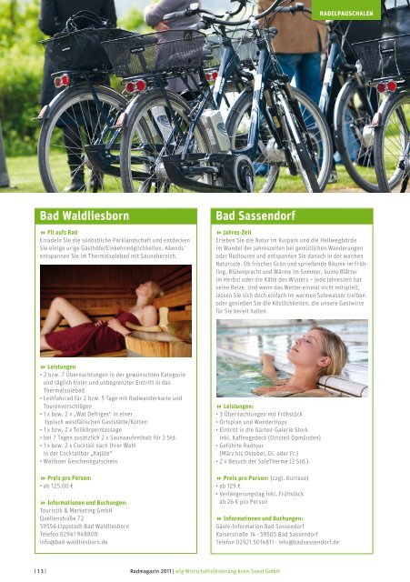 RADMAGAZIN 2011 - Wirtschaftsförderung Kreis Soest