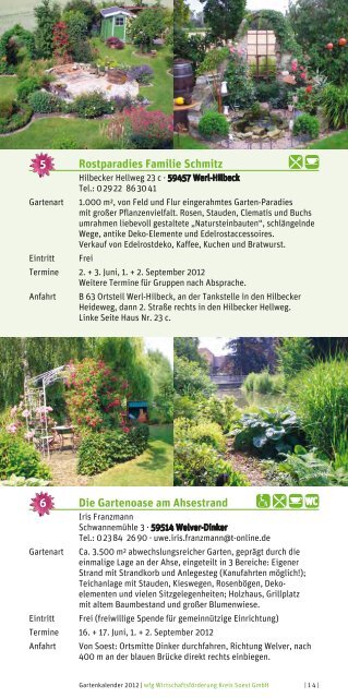 GarTenkalender 2012 - Wirtschaftsförderung Kreis Soest