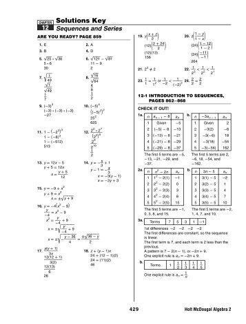 Algebra 2 Ch 12 solutions key a2_ch_12_solutions_key ... - Peninsula