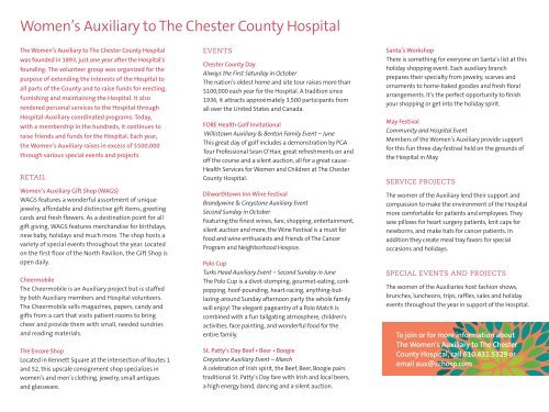 Womens Auxiliary Brochure - The Chester County Hospital