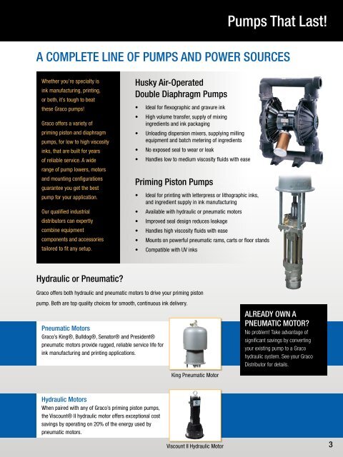 Ink Manufacturing and Printing Solutions Brochure - Graco Inc.