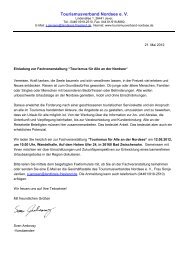 Tourismusverband Niedersachsen e - Tourismusverband Nordsee eV