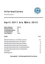 Informationen April 2011 bis MÃ¤rz 2012 - SG Lenzburg
