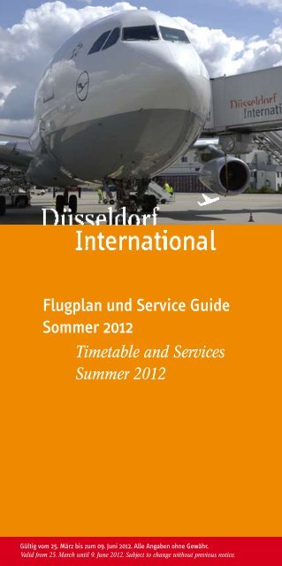 Flugplan und Service Guide Sommer 2012 - Flughafen Düsseldorf ...