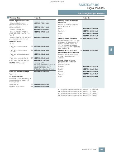 simatic s7-400 - Teknika Otomasyon