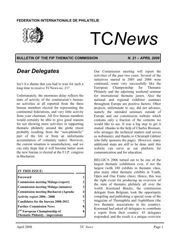 TCNews N. 21 - FIP Thematic Commision