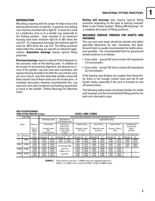 25) Timken Bearing Dimension Catalogue - R & M Bearings