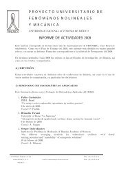 proyecto universitario de fen´omenos nolineales y ... - FENOMEC