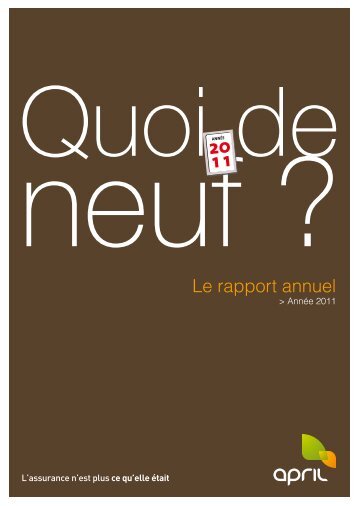 Le rapport annuel - April