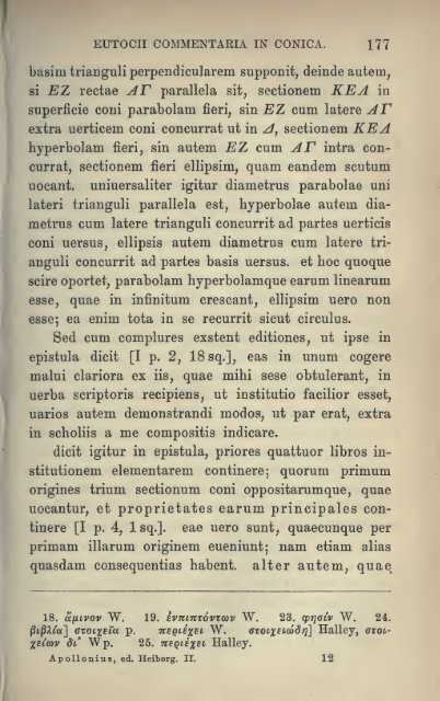 Apollonii Pergaei quae graece exstant cum ... - Wilbourhall.org