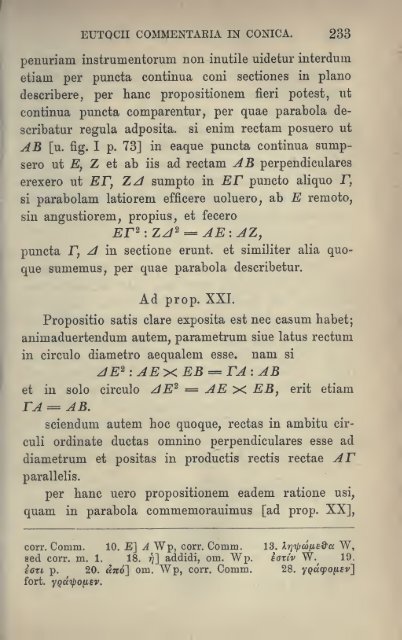 Apollonii Pergaei quae graece exstant cum ... - Wilbourhall.org