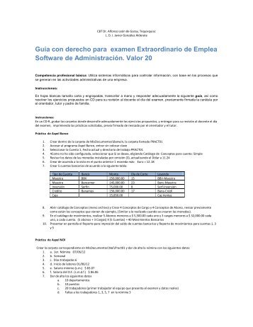 GuÃ­a con derecho para examen Extraordinario de Emplea Software ...