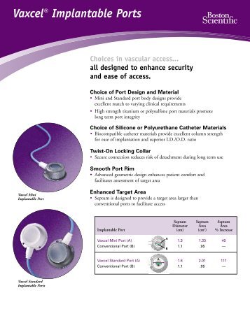 VaxcelÂ® Implantable Ports - Boston Scientific