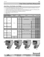 B49 zone valves and parts (honeywell) - Davies Supply Group Ltd.