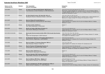 Kalender Nordrhein-Westfalen 2005