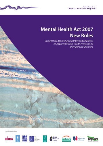 Mental Health Act 2007 New Roles - National Mental Health ...