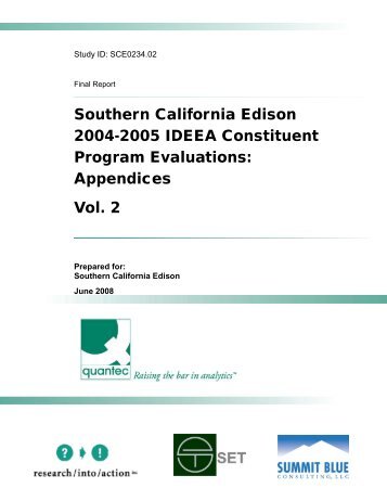 Southern California Edison 2004-2005 IDEEA Constituent Program ...
