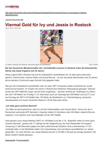 Viermal Gold fÃ¼r Ivy und Jessie in Rostock - ART Leichtathletik ...