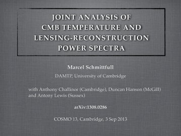 joint analysis of cmb temperature and lensing-reconstruction power ...