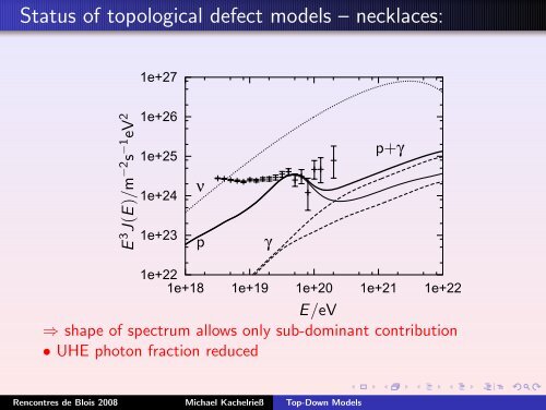 Top-Down Models and UHECRs - rencontres de blois