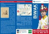 BIWAK anno 1813 - 10. bis 12. Mai 2013 - Programm - Bischofswerda