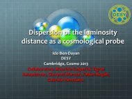 Dispersion of the luminosity distance as a cosmological probe