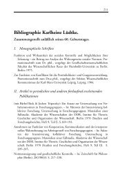 Bibliographie Karlheinz LÃƒÂ¼dtke. - Gesellschaft fÃƒÂ¼r ...