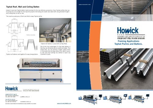 Top Hat Purlins And Battens Howick Ltd