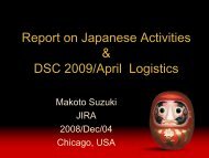 Report on Japanese Activities