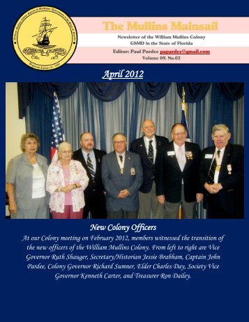 Mullins Mainsail - Vol. 9, No. 2 - Apr 2012 - Florida Society of ...