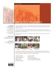 IMI DOES TrAInIng - International Masonry Institute