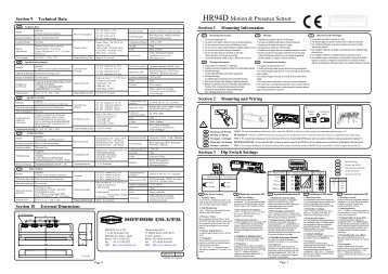 HR94D Instrucciones de montaje - Hotron