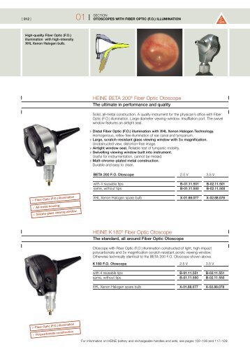 HEINE BETA 200Â® Fiber Optic Otoscope HEINE K 180 ... - Elmed