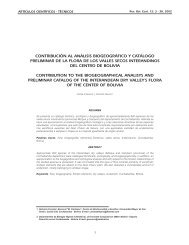 contribuciÃ³n al anÃ¡lisis biogeogrÃ¡fico y catÃ¡logo preliminar