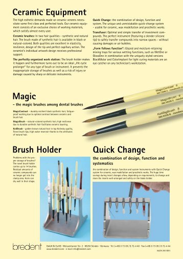 Ceramic Equipment Magic Brush Holder Quick Change - Bredent