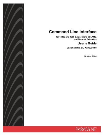 Command Line Interface - Zhone Technologies