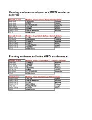 Planning soutenances finales M2PGI en alternance - Sardes
