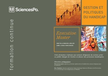 Executive master : Gestion et politiques du handicap - ctnerhi