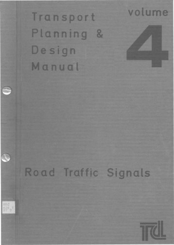 TRANSPORT PLANNING & DESIGN MANUAL ... - HKU Libraries