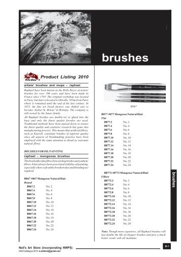 brushes - Neil's e-artstore