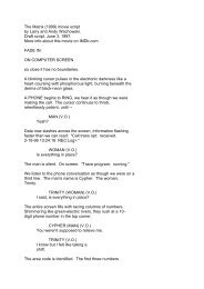 The Matrix (1999) movie script - Jeff Le MAT