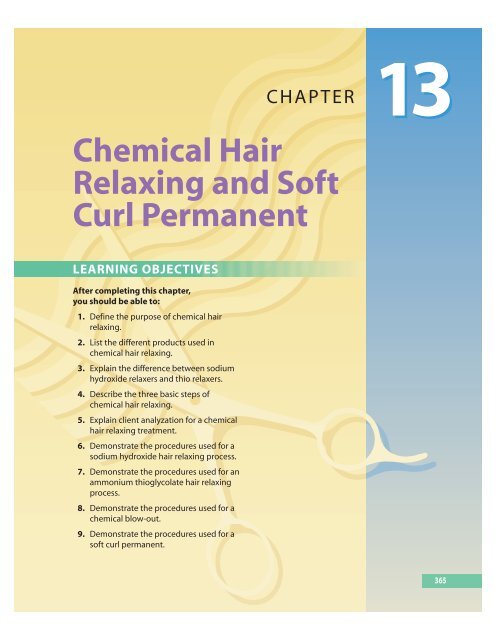 Chemical Hair Relaxing And Soft Curl Permanent Delmar Cengage