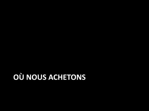 L'ÉVOLUTION DES COMPORTEMENTS D'ACHAT - Centre ...